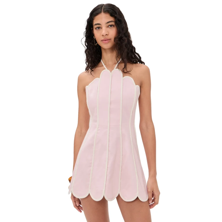 Azulu Lenny Linen Dress Ballet Pink M