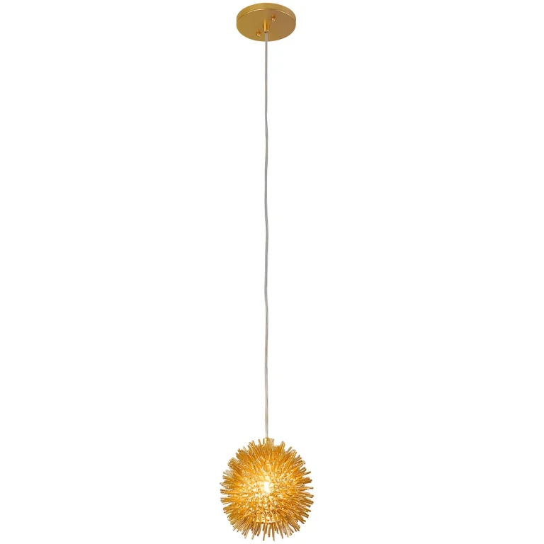 Gold One Light Mini Pendant from the Urchin Collection