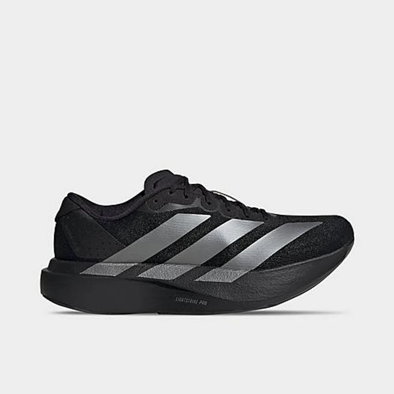 adidas Women's Adizero EVO SL Running Shoes in Core Black/Iron Metallic/Core Black Size: 5.0
