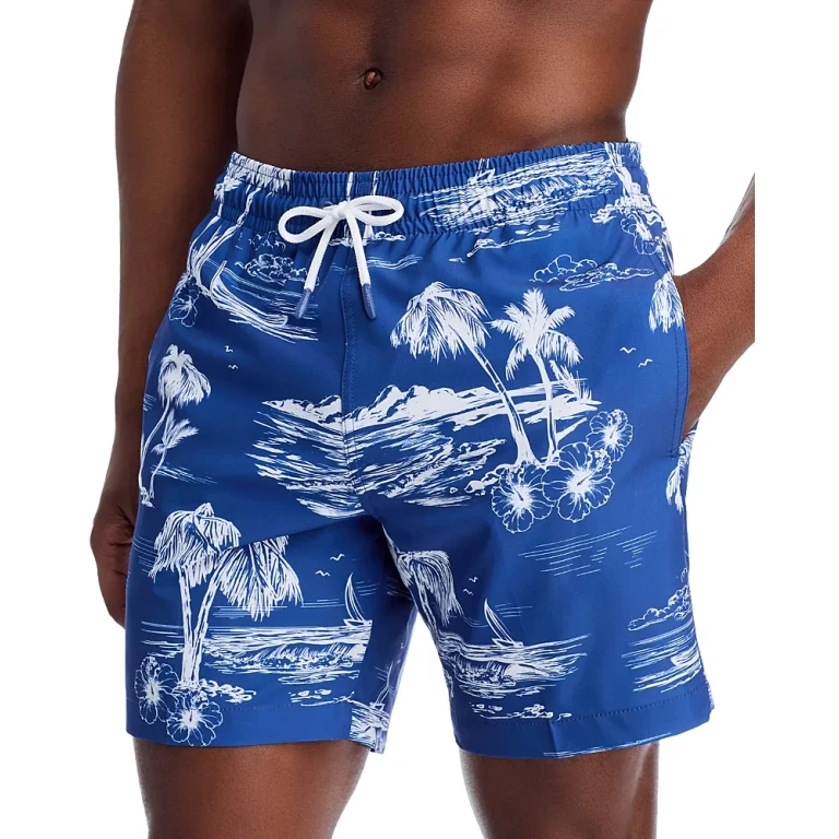 Trunks Surf & Swim Co. Sano Tropical Island Print 6.5 Swim Trunks