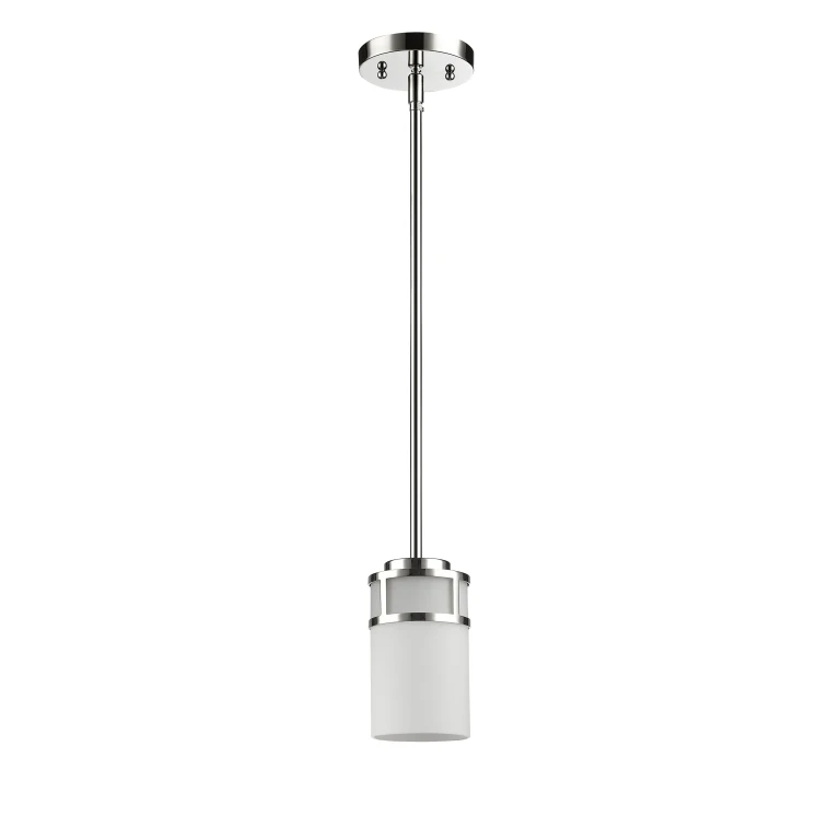 Polished Nickel One Light Pendant from the Alexis Collection