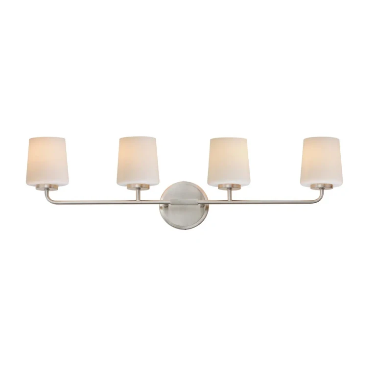 Satin Nickel Bathroom Vanity Light from the Durham Collection