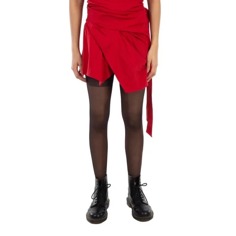 Ladies Red Berenice Short Wrap Skirt