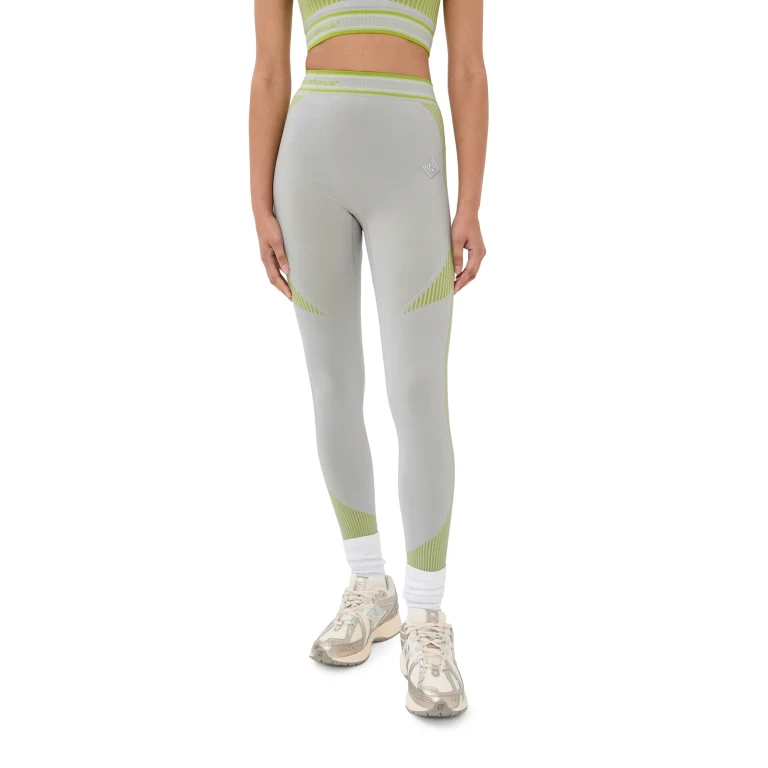 Casablanca Seamless Ankle Leggings Grey/Lime L/XL