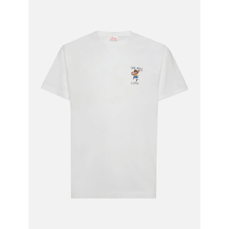 Mc2 Saint Barth Cotton T-Shirt With One Piece Print Special Edition White - Men