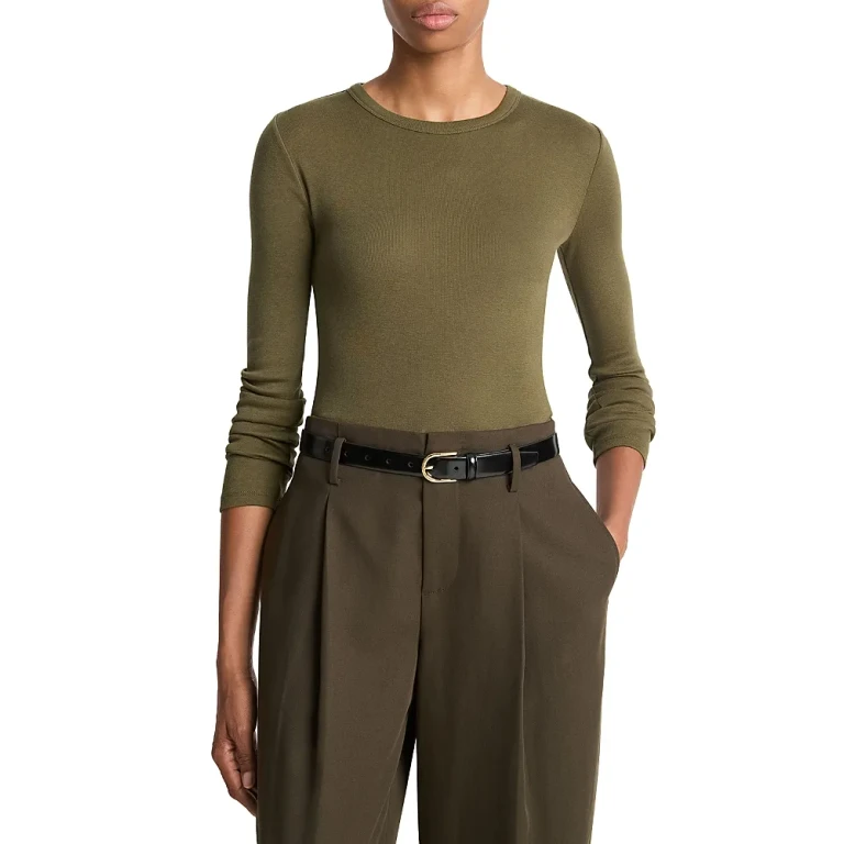 Vince Essential Long Sleeve Crewneck Tee