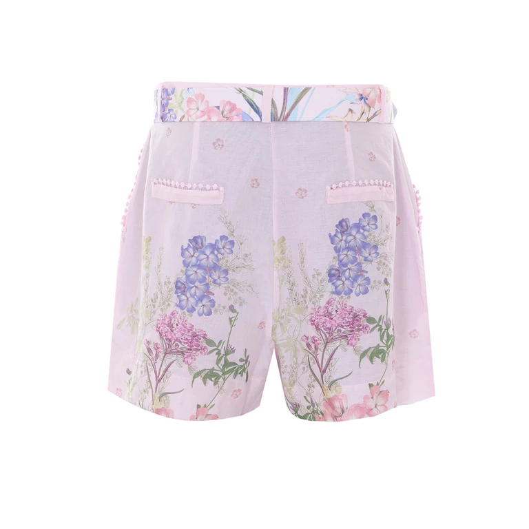 Charoruiz Shorts Pink Cotton - Women