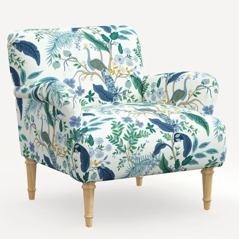 Bristol Blue Peacock Accent Chair