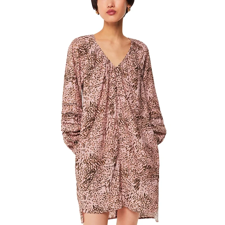 Whistles Animal Swirl Cocoon Dress