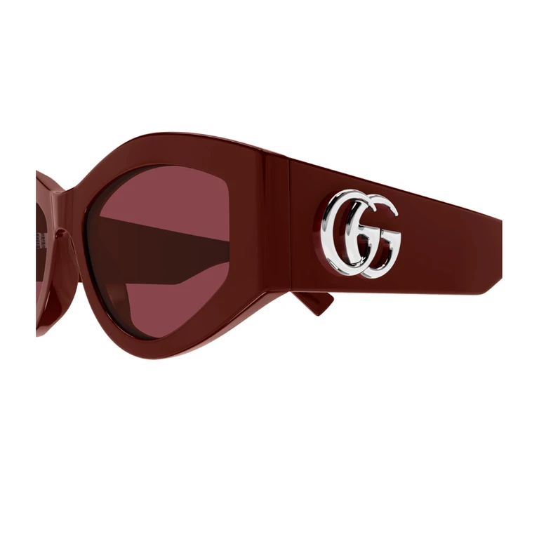 Gucci GG1951S Linea Emblem 003 Burgundy Red Bordeaux Recycled Acetate Occhiali Da Sole - Women