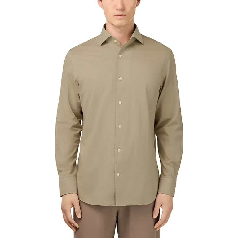 Boggi Milano Regular Fit Japanese Jersey Shirt