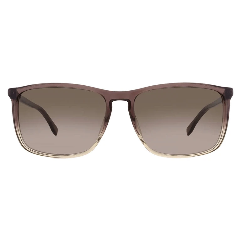 Hugo Boss Brown Shaded Square Mens Sunglasses BOSS 0665/S/IT 0NUX/HA 57