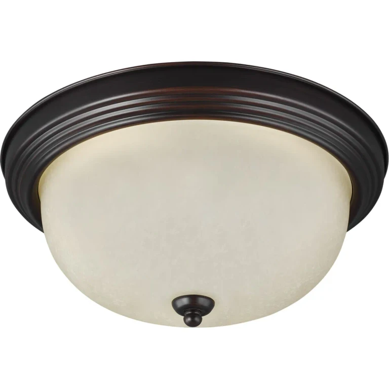 Bronze One Light Flush Mount from the Geary Collection