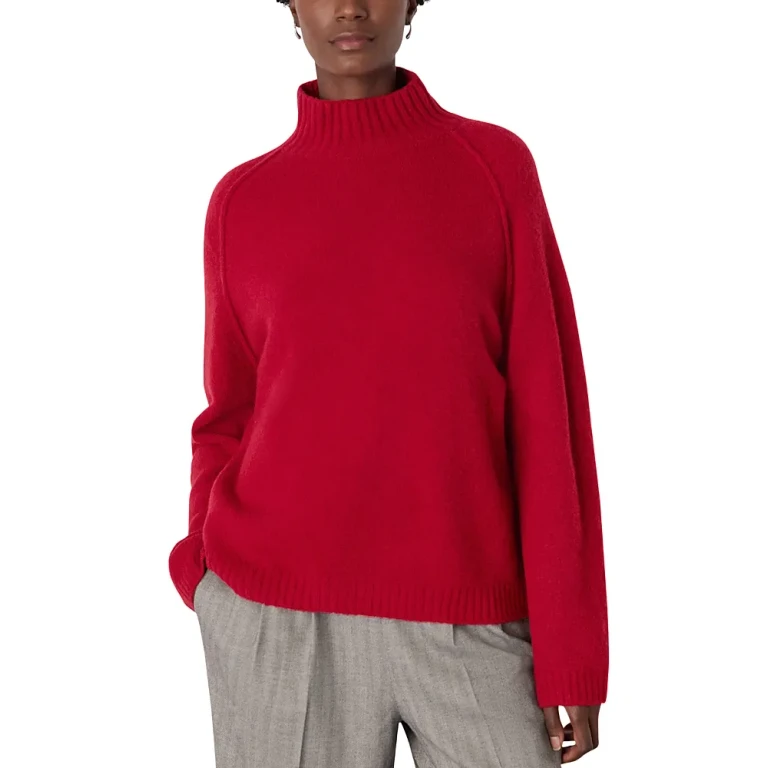 Whistles Split Funnel Knit Sweater