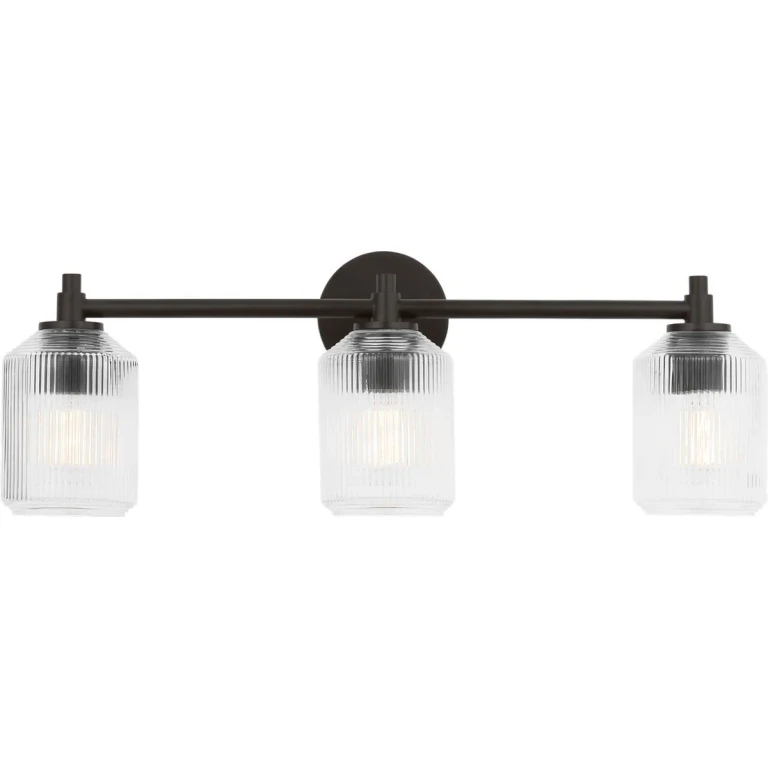 Aged Iroged Iron Bathroom Vanity Light from the Barstow Collection