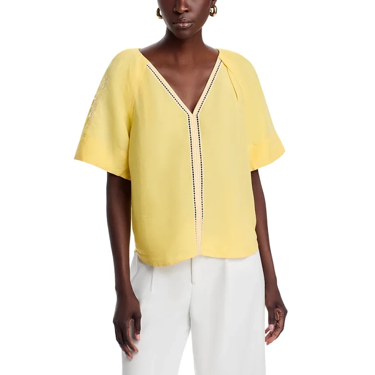 T Tahar V Neck Blouse