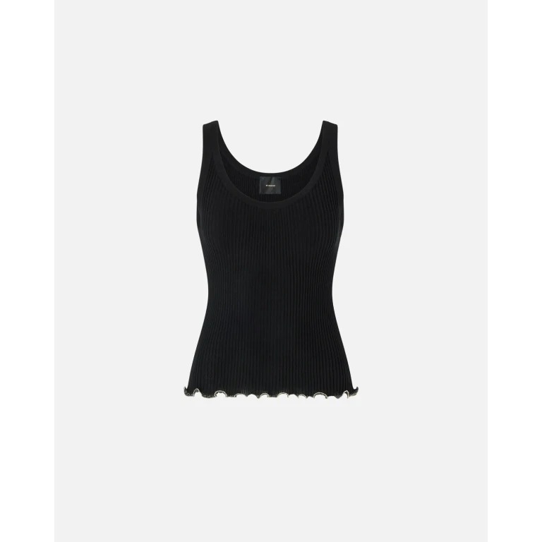 Pinko 리브드 로고 탱크탑