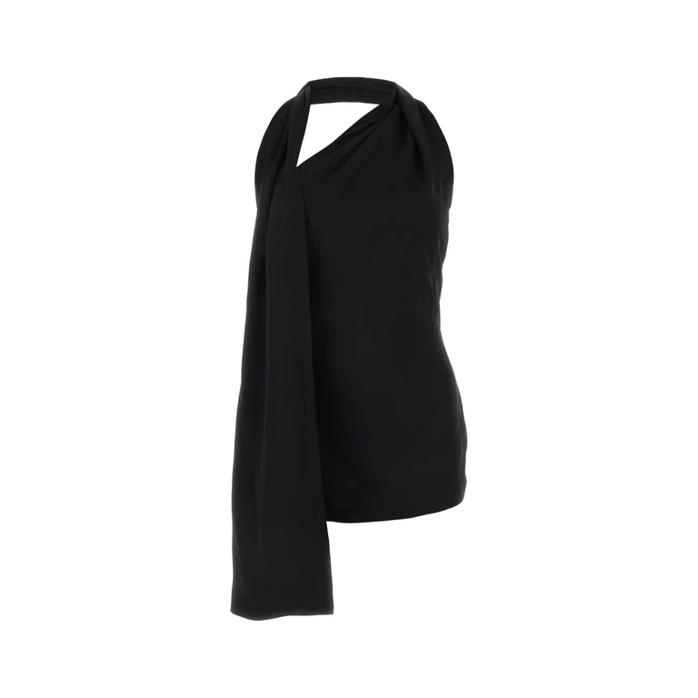 Loewe Black Satin Mini Dress Exterior: Acetate Polyester Abiti - Women