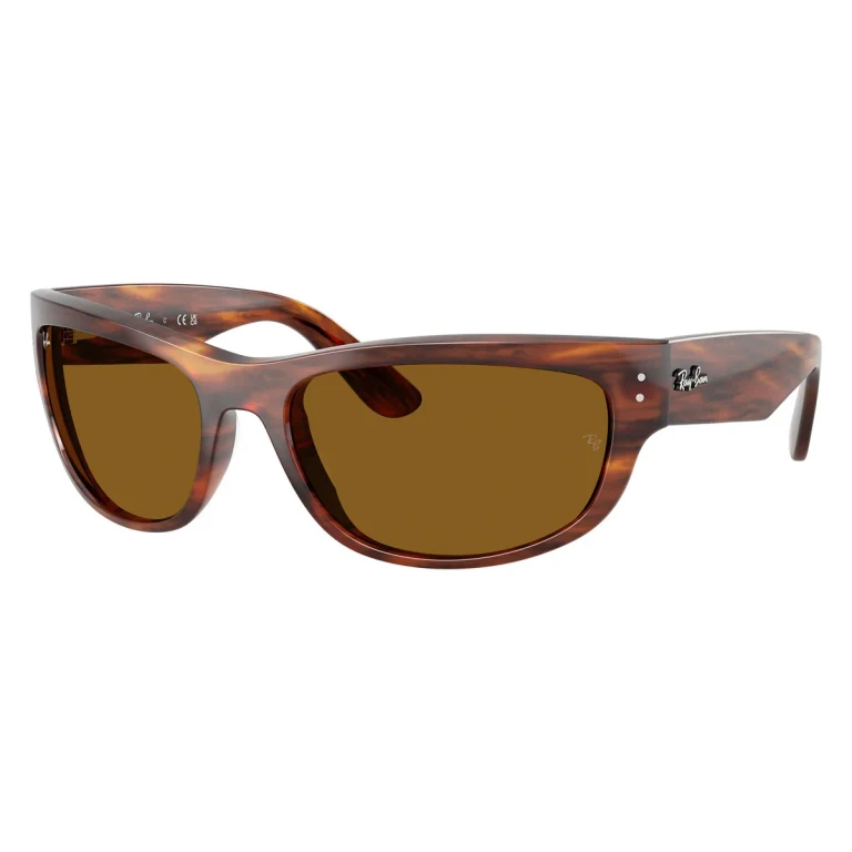 Ray Ban MEGA BALORAMA Brown Wrap Unisex Sunglasses RB2289 954/33 60