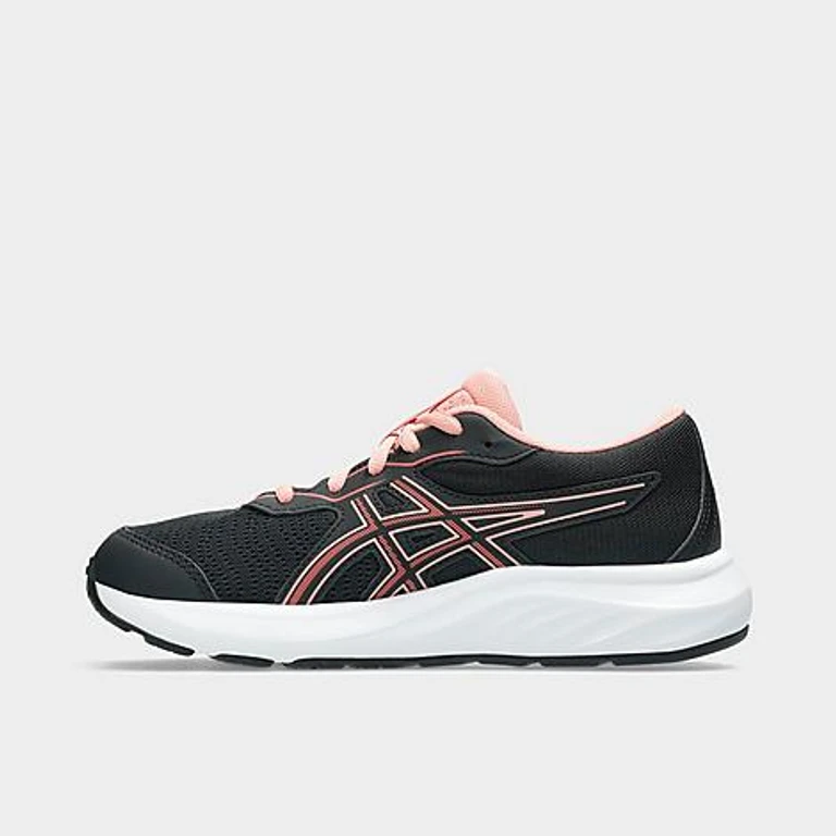 Asics Big Kids Contend 9 Running Shoes in Black/Dark Pink Clay Size: 1.0