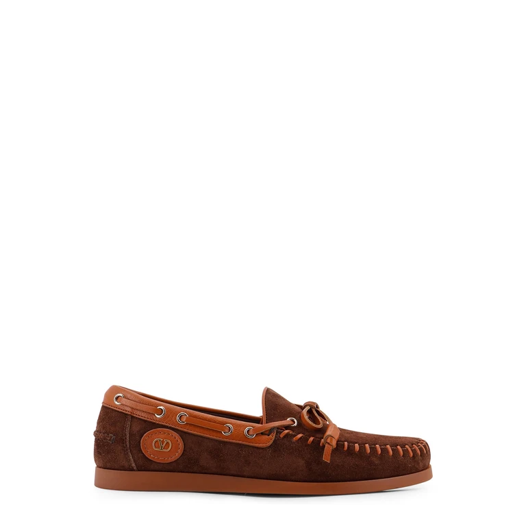 Valentino Garavani Flat shoes Bark Brown Roasted Pecan Pelle - Men
