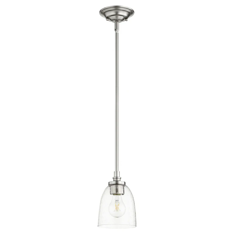 Quorum Rossington 5" Pendant Light in Satin Nickel with