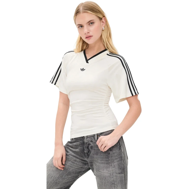 adidas Rouched Football Jersey Off-White XXS
