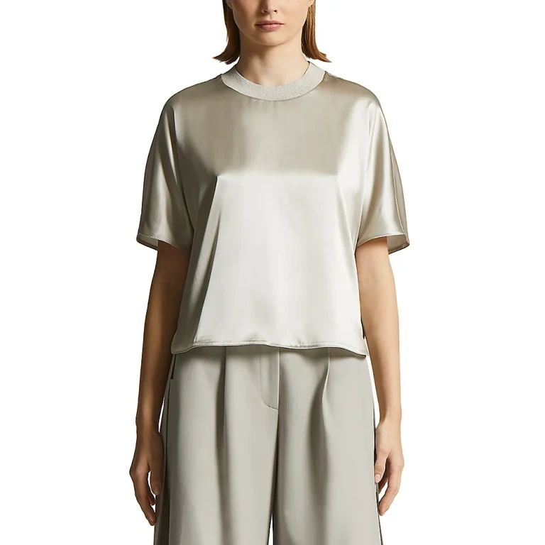 Peserico Silk Short Sleeve Blouse