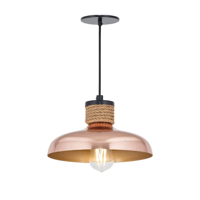 Copper One Light Pendant from the Bingham Collection