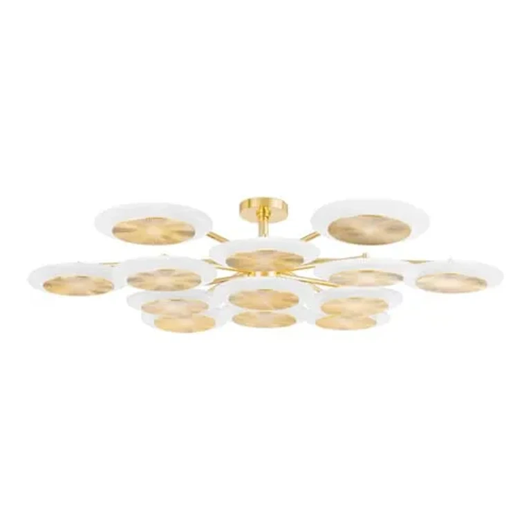 Corbett Topaz 13-Light Transitional Chandelier in Vintage Polished Brass