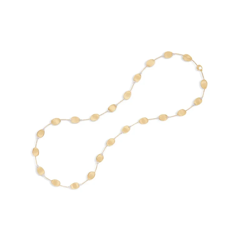 Marco Bicego Diamond Accented Long Necklace in 18K Yellow Gold, 0.79 tcw