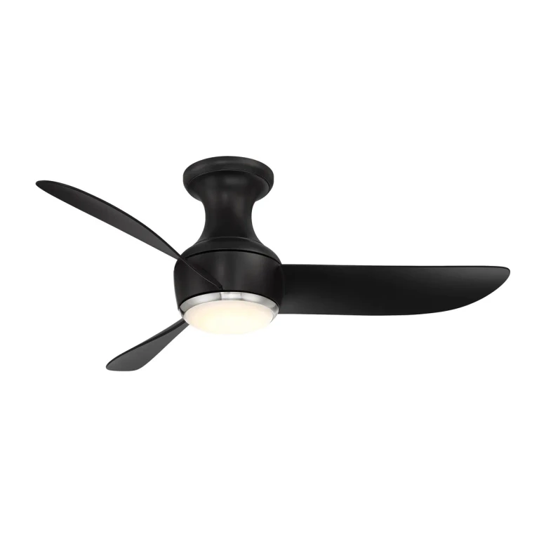 Brushed Nickel Matte Black 44"Ceiling Fan from the Corona Collection