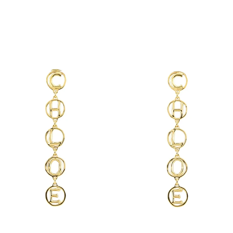 Chloé Script Drop Earrings