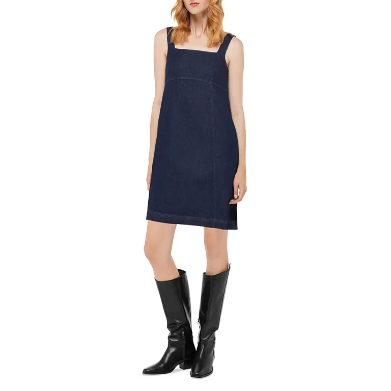 Whistles Denim Pinafore Dress