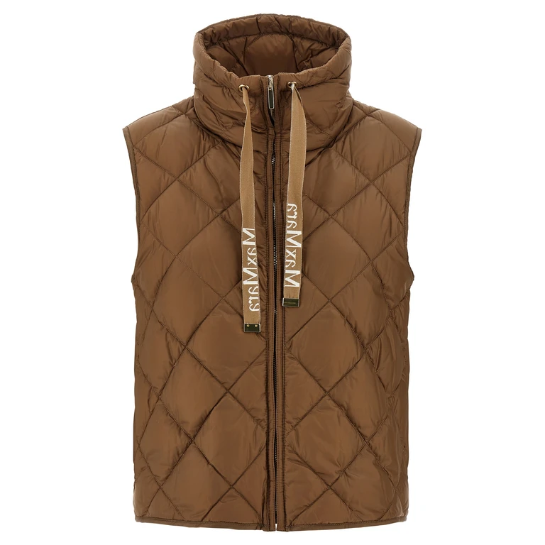 Max Mara Brown Polyamide Sleeveless Jacket Clothing - Women