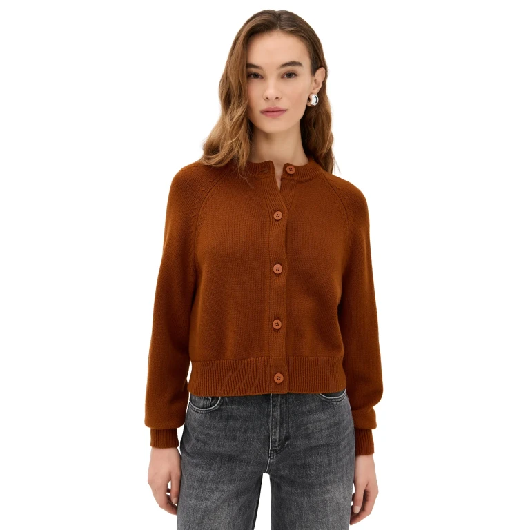 ALIGNE Tania Diamante Cardigan Cognac XS