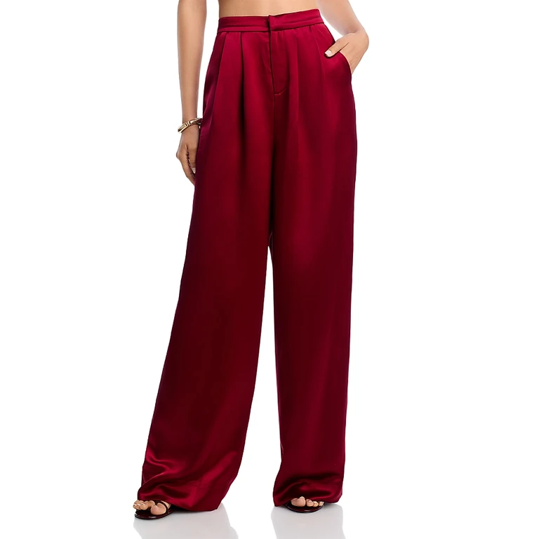 Nonchalant Label Satin Wide Leg Pants