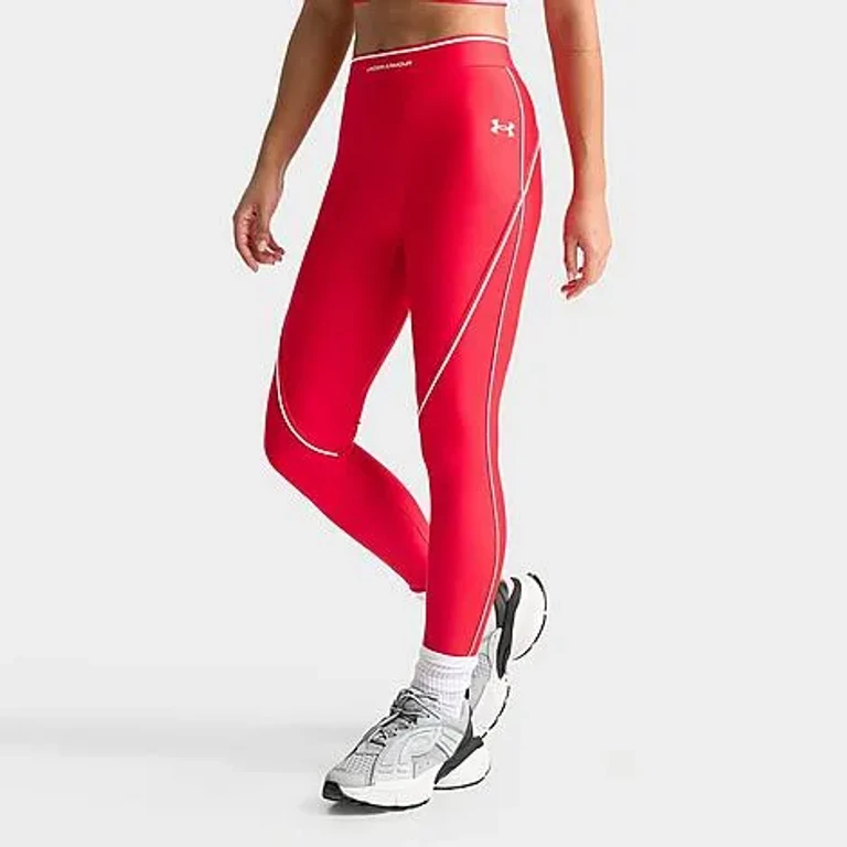 Under Armour Women's HeatGear No-Slip Waistband Performance Leggings in Red Size: XS