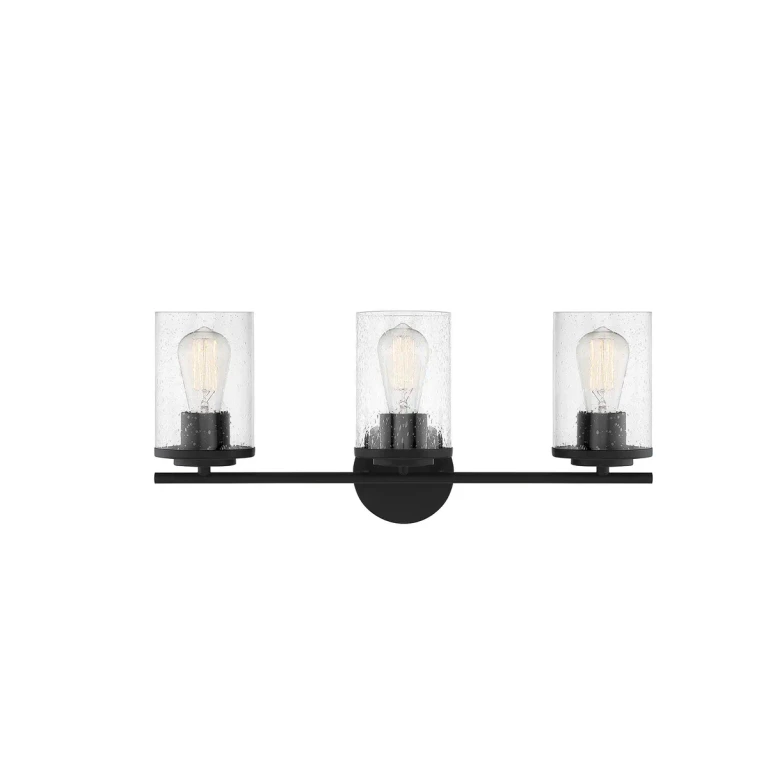 Savoy House Marshall 3-Light Bathroom Vanity Light in Matte Black - 8-8020-3-BK