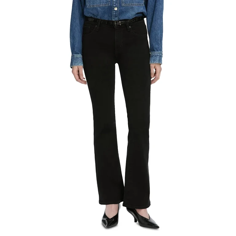 Frame The Icon High Rise Flare Jeans in Meteor