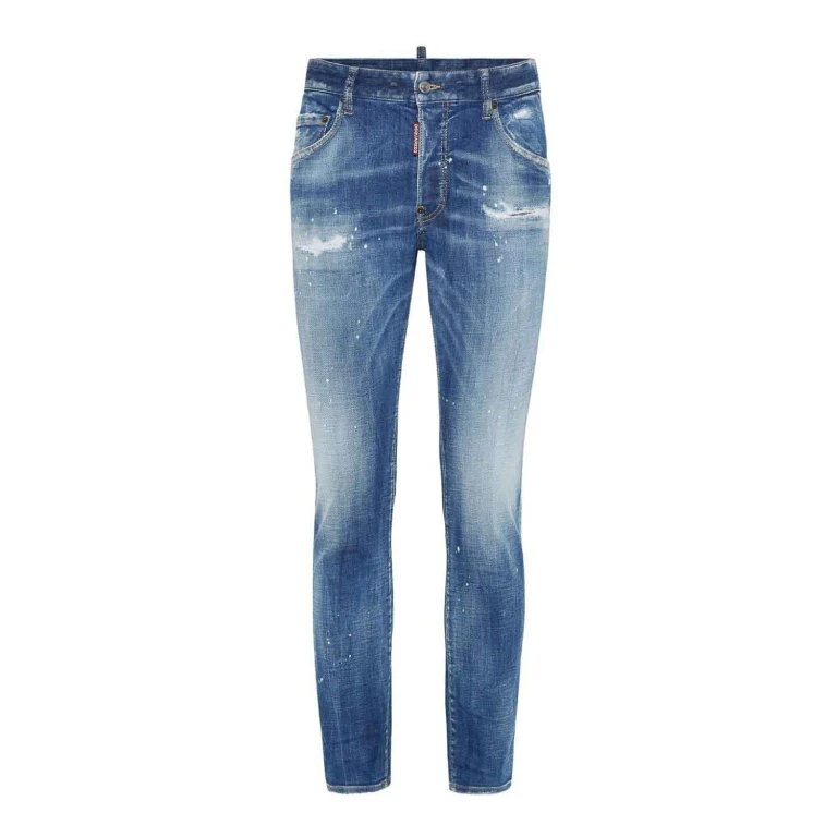 Calças de Ganga Direitas Dsquared2 - Azul Escuro
