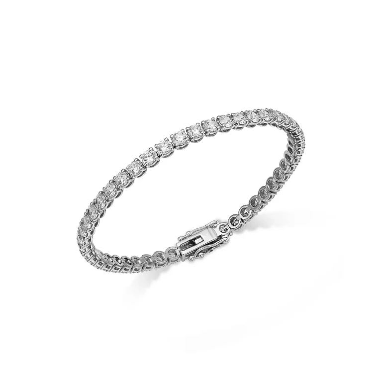 Certified Lab Grown Diamond Tennis Bracelet in 14K White Gold, 7.0 tcw