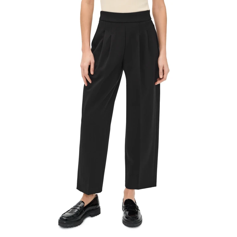 SPANX Ponte Pleated Ankle Pants Classic Black XS