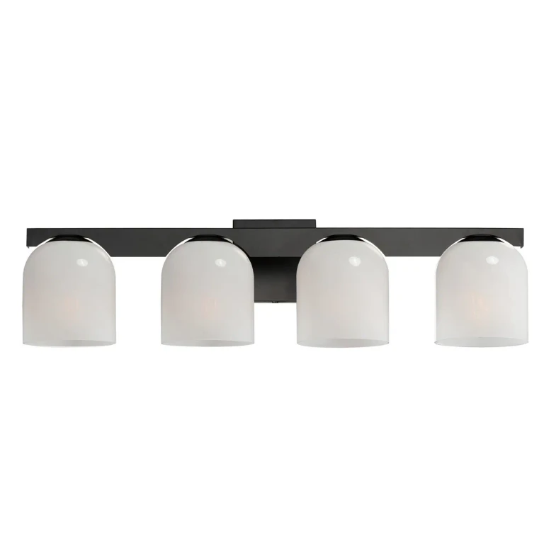 Black Four Light Bath Vanity from the Scoop Collection