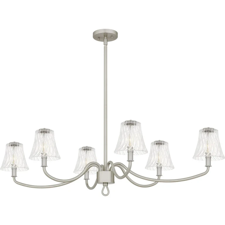 Brushed Nickel Linear Chandelier from the McKinney Collection