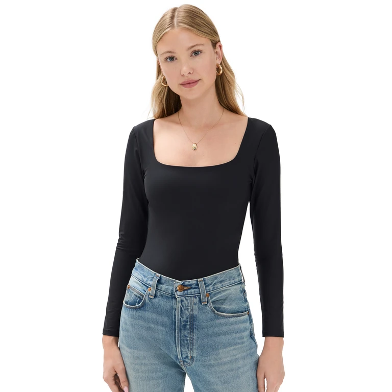 STYLEST DaySculpt Long Sleeve Square Neck Caviar L