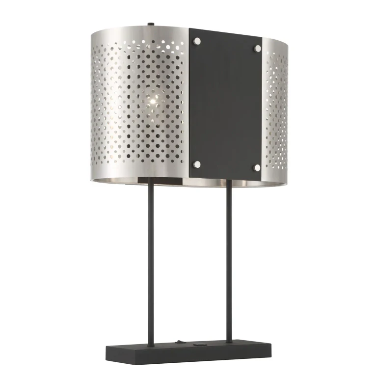 Brushed Nickel Sand Coal Table Lamp from the Noho Collection