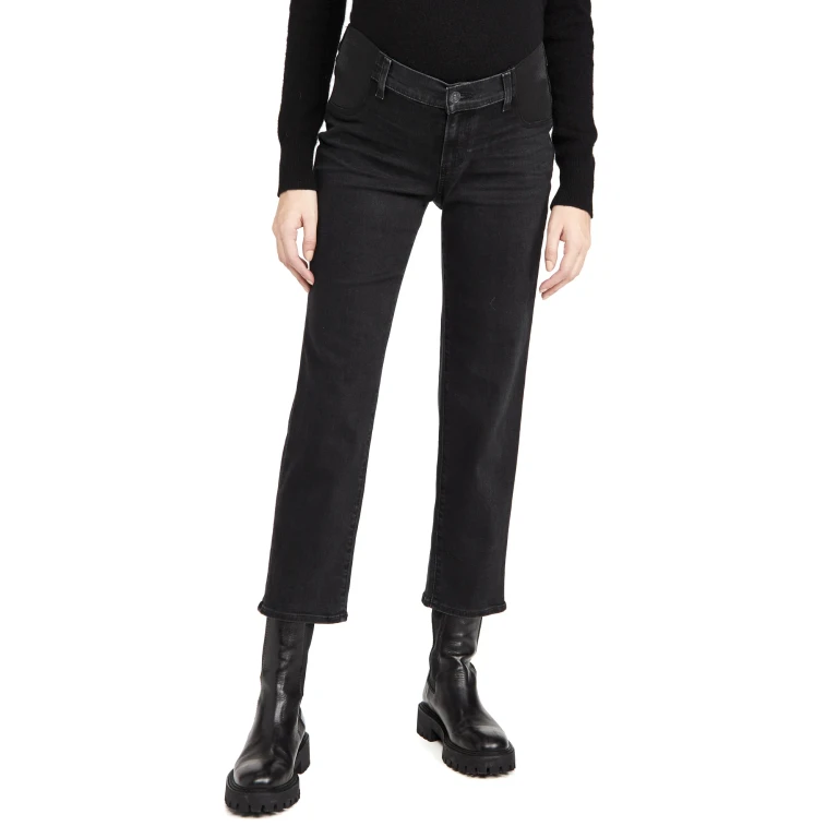 PAIGE Maternity Noella Straight Jeans Black Willow 27