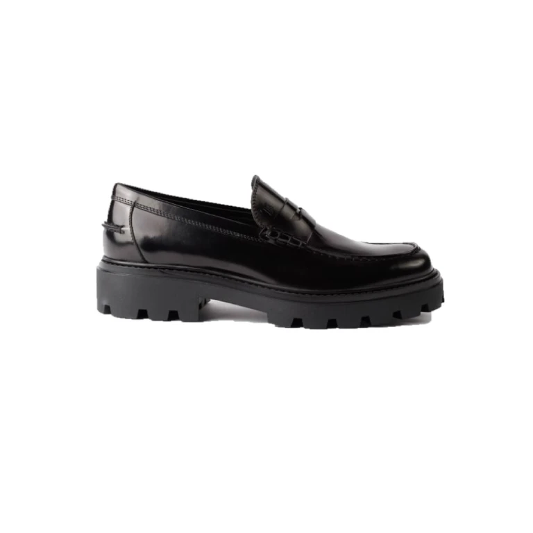 Tod's Mocassino Gomma Pesante 08j Black Calf Leather Shoe - Men