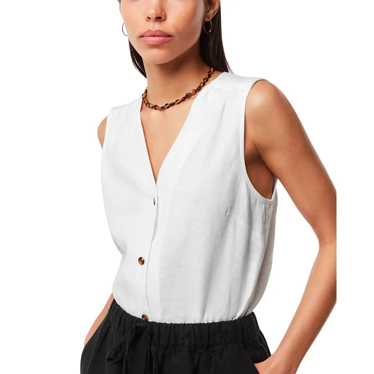 Whistles Laura Linen Tank Top